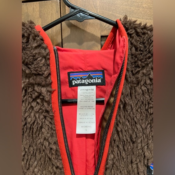 Women’s Patagonia retro pile fleece jacket, small, brown, excellent condition - Picture 2 of 3